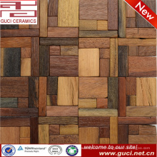 300x300mm carreau de sol mixte en bois design mosaïque en bois couleur